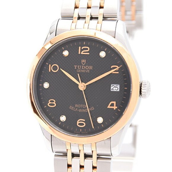 Tudor Men's Watch 1926 Collection 5P Diamond Automatic Black Dial SS x 750PG ...